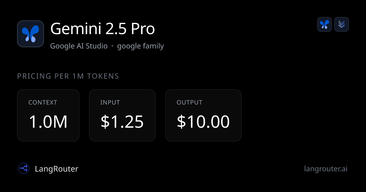 Gemini 2.5 Pro on Google AI Studio – LangRouter | LangRouter