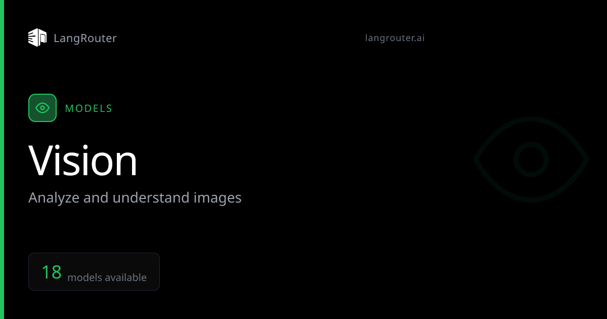 Vision Models - AI Models with Image Understanding | LangRouter ...