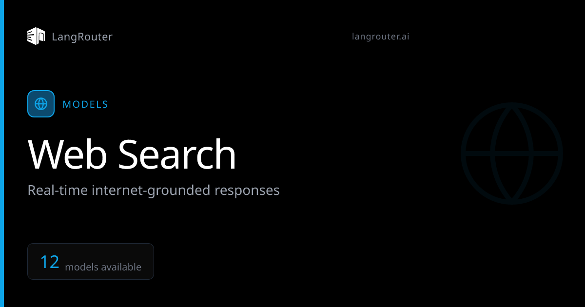Web Search Models - AI Models with Internet Access | LangRouter ...